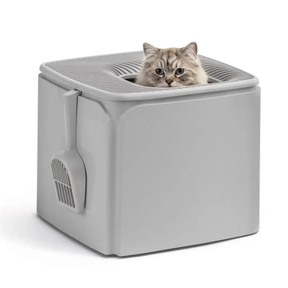 Kitty Litter Pan Litter Particle Catching Grooved Cover