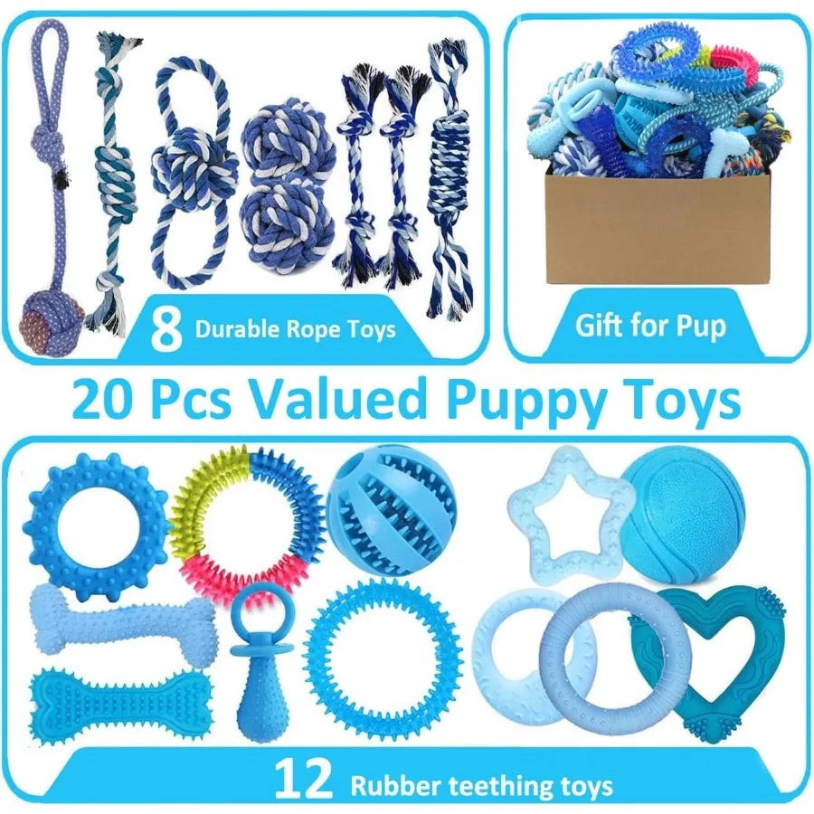 20 Pack Puppy Chew Toys for Small Breeds