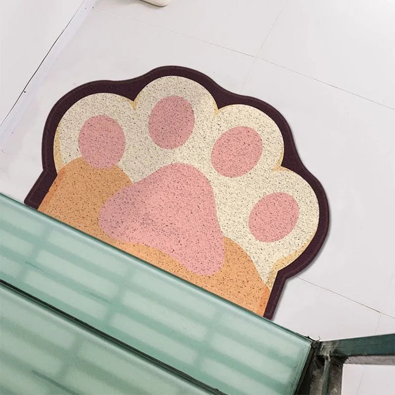 Cute Cat Litter Mat Trapping Anti Slip Floor