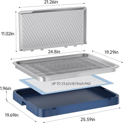Indoor Dog Potty Tray with High Wall,25.59"X19.69"