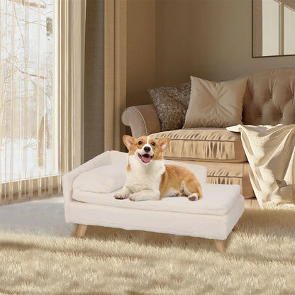 Elevated Bed, Cozy Pad, Waterproof with Wood Legs
