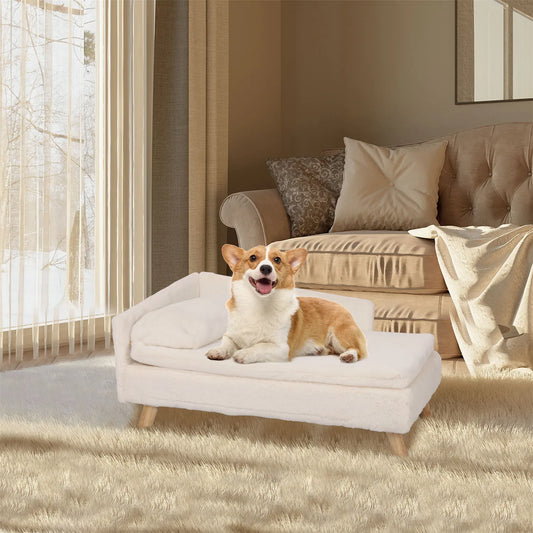 Elevated Bed, Cozy Pad, Waterproof with Wood Legs