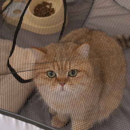 Square Gray Play Tunnel Foldable Pets Nest
