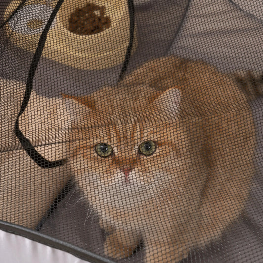 Square Gray Play Tunnel Foldable Pets Nest
