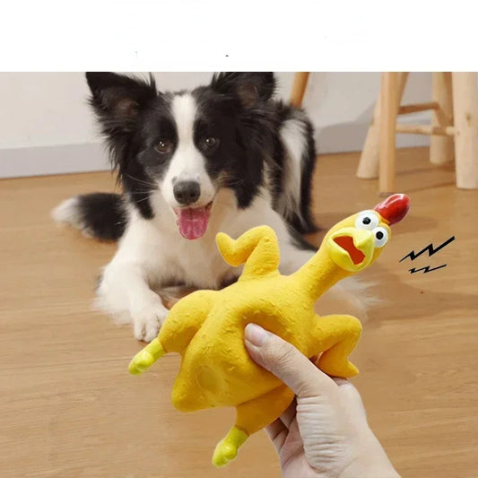 Screaming Chicken Dog Toys Squeak