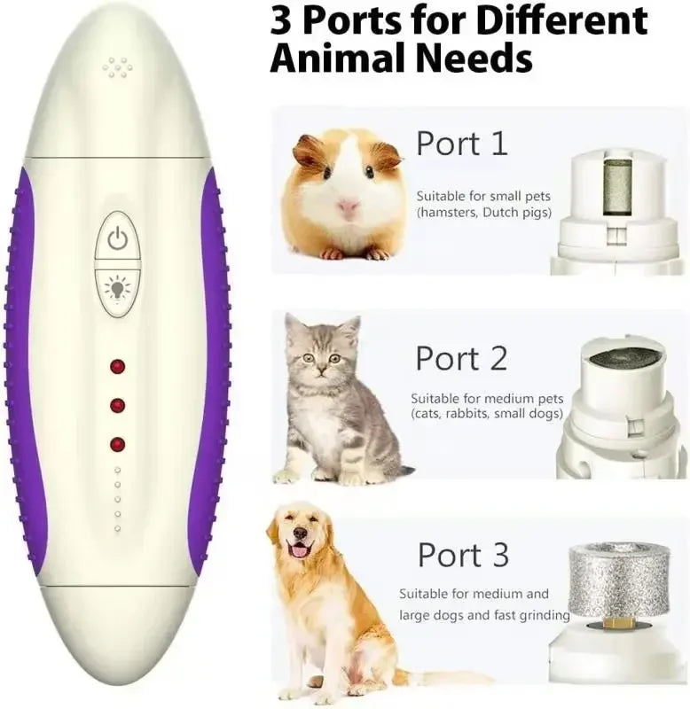 Rechargeable Pet Nail Grinder Grooming Trimmer Electric