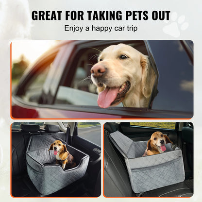 Dog Booster Seat for Car, Storage Pocket