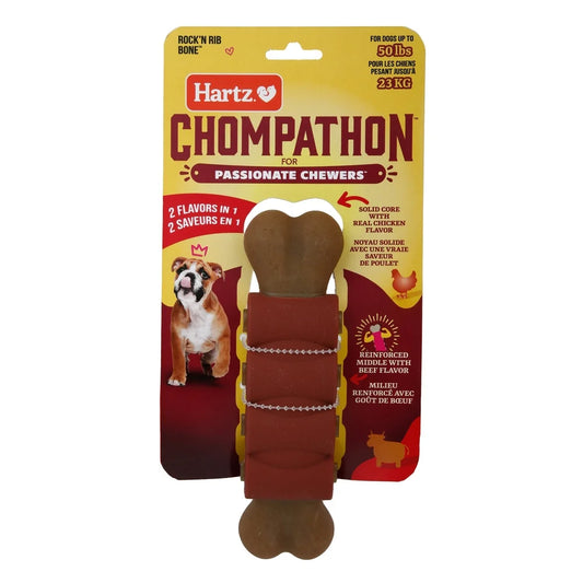 Durable Dual-Textured Dog Chew Rib Shape