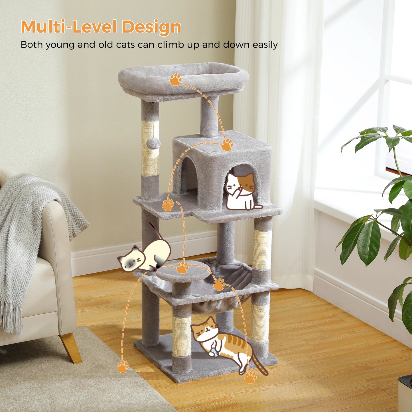 Tower for Large Cats/Large Hammock/Condo/Big Top Perch