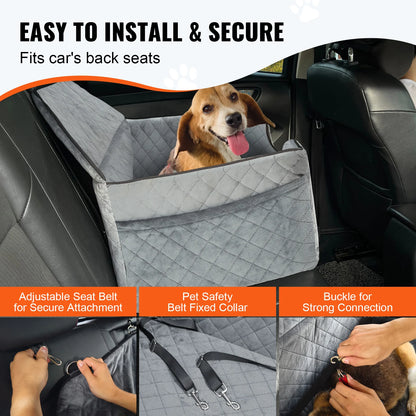 Dog Booster Seat for Car, Storage Pocket