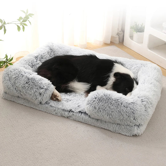 Half Surround Full Filling Dog Bed Warm Plush