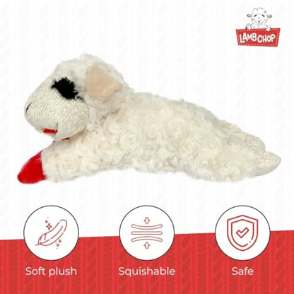 Lamb Chop Dog Plush Toy Squeaky Cuddling Play