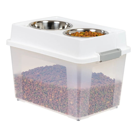 Airtight Pet Food Container with Bowls Durable