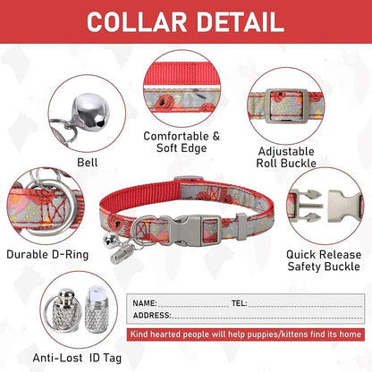 Adjustable Small Pet Harness Collar Leash Set