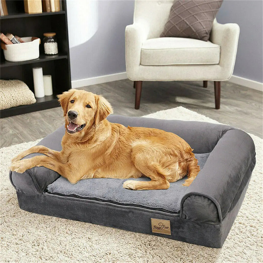 XXL Large Orthopedic Dog Bed Cozy Bolster Washable Cover