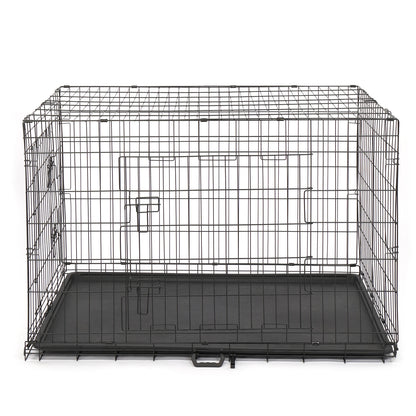 42" 36" 30" 24" Pet Kennel Cat Dog Folding Steel Crate