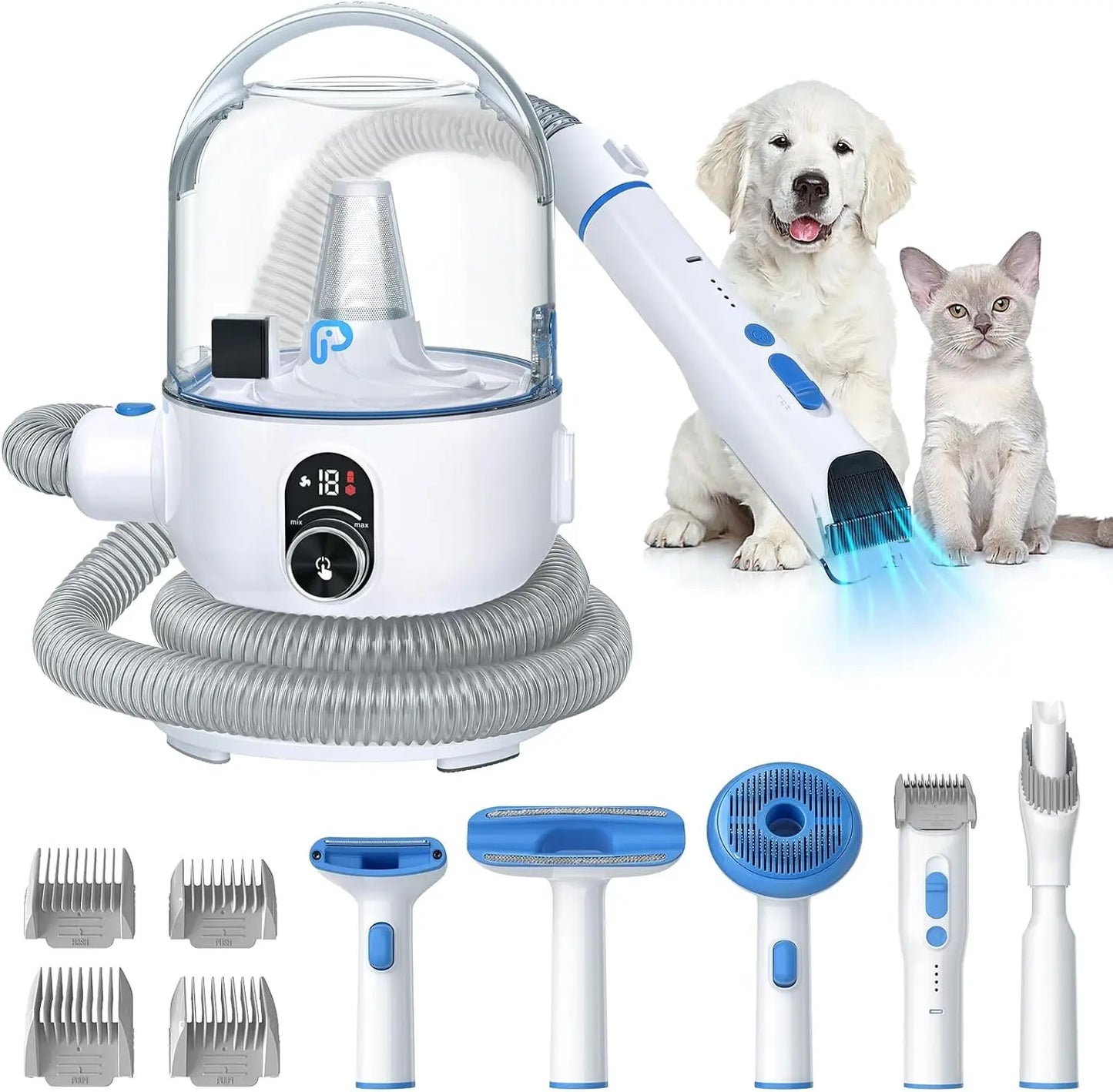 5-in-1 Pet Grooming Kit with 2.0L Dust Cup