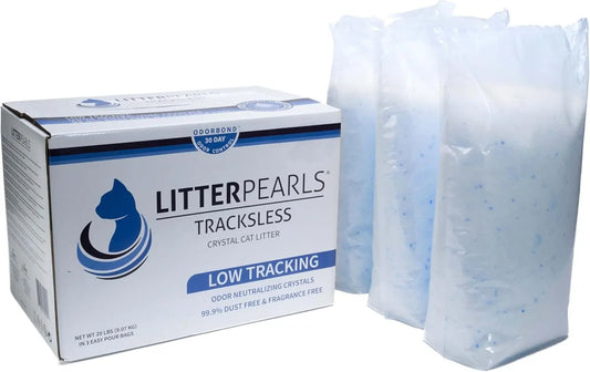 Trackless Cat Litter Blue Crystals, 20 lb Odor Control