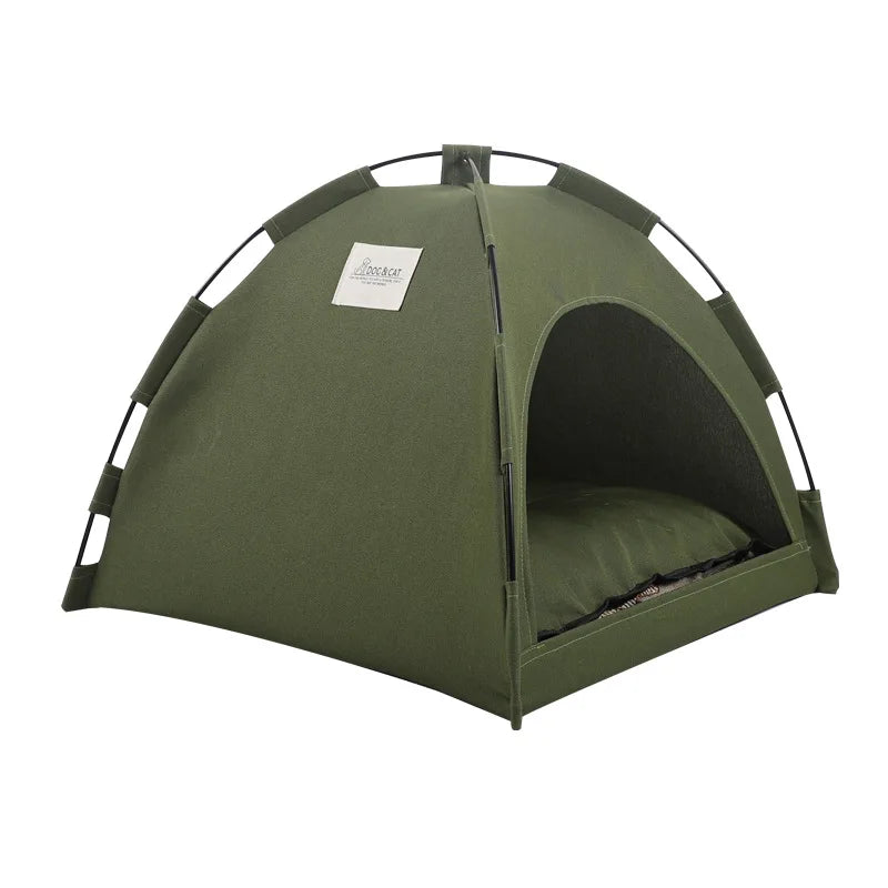 Pet Tent Bed Canvas Semi-enclosed Sleeping Bed