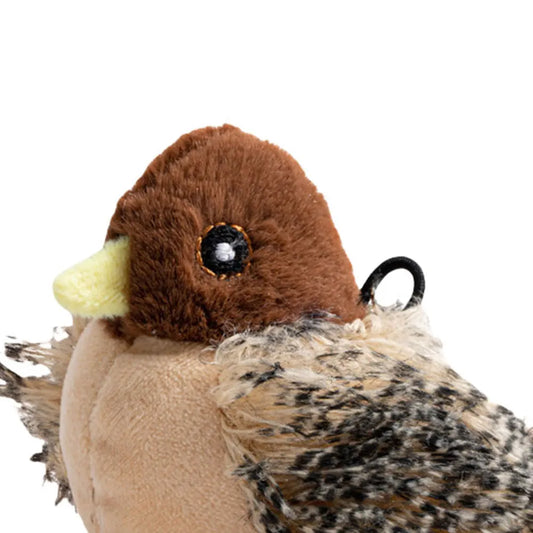 Plush Electric Squeaky Simulated Chirping Bird Cat Toy