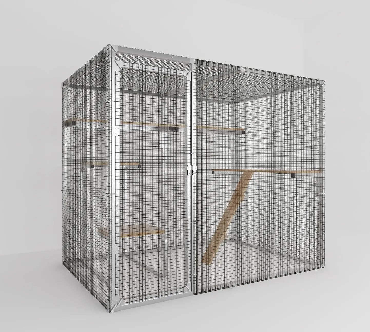 7.8×4.9 FT Metal Outdoor Cat Enclosure, Large Walk-in Cat House