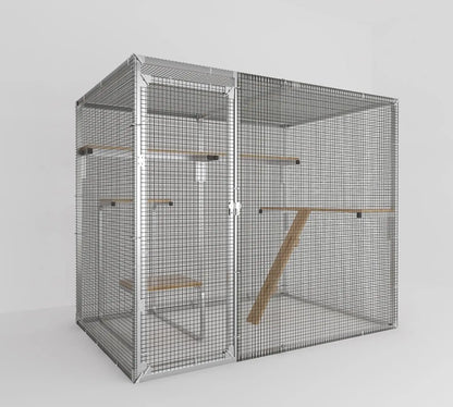 7.8×4.9 FT Metal Outdoor Cat Enclosure, Large Walk-in Cat House