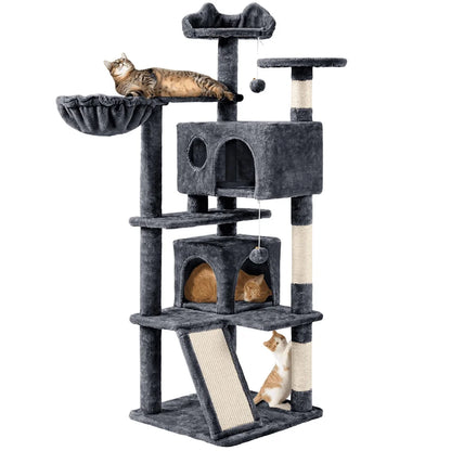 Multi-Level Cat Tree Tower Scratching Posts Condos