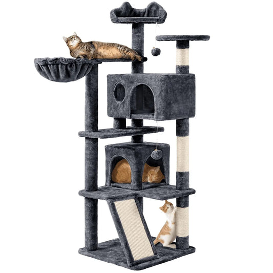Multi-Level Cat Tree Tower Scratching Posts Condos