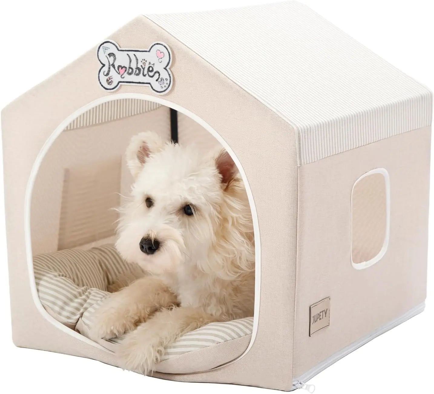 Indoor Dog Tent Bed with Cover Cave