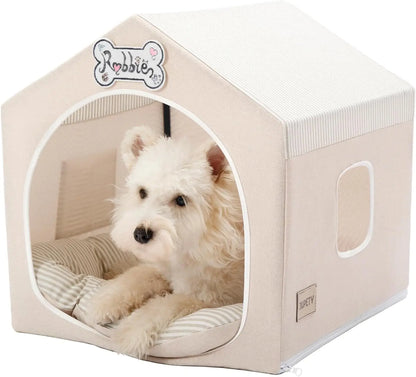 Indoor Dog Tent Bed with Cover Cave