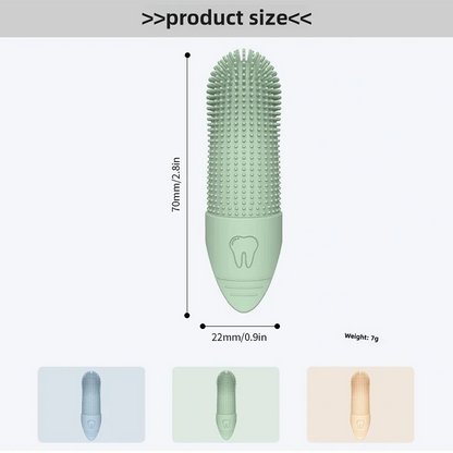 Food Grade Silicone Finger Toothbrush for Dogs & Cats