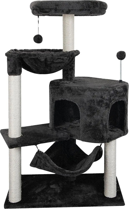 Cat Tree with Cat Condo and Big Hammock