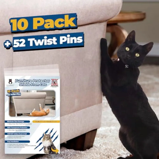 Ultra Clear Anti Cat Scratch Shields 10 Pack, Protects Furniture
