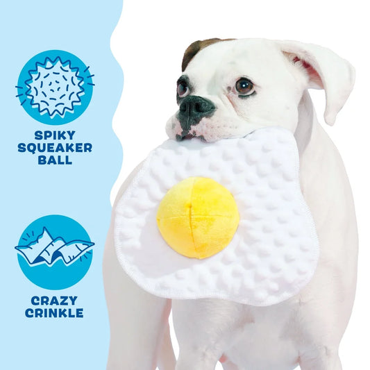 Egg Dog Toy Squeaky Ball Crinkle Fun Fetch