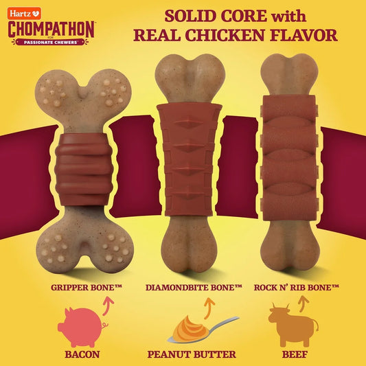 Durable Dual-Textured Dog Chew Rib Shape