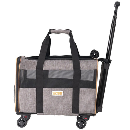 Carrier with Wheels for Pets under 22 lbs,