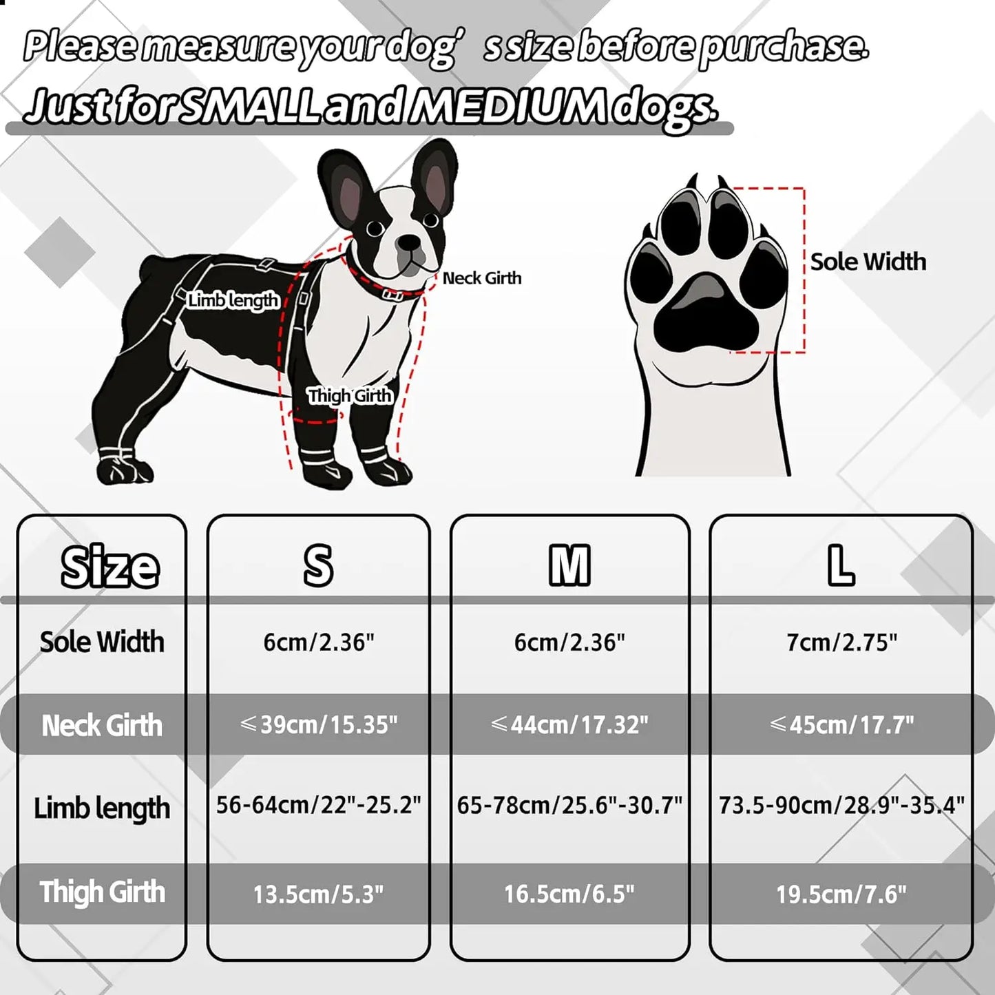 Small Medium Large Dogs Suspender Boots Waterproof