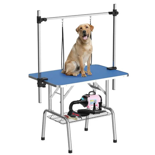 42" Foldable Pet Grooming Table with Adjustable Arm