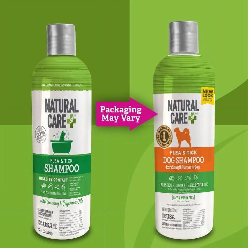 Flea and Tick Dog Shampoo Natural Plant Extracts Safe 12oz