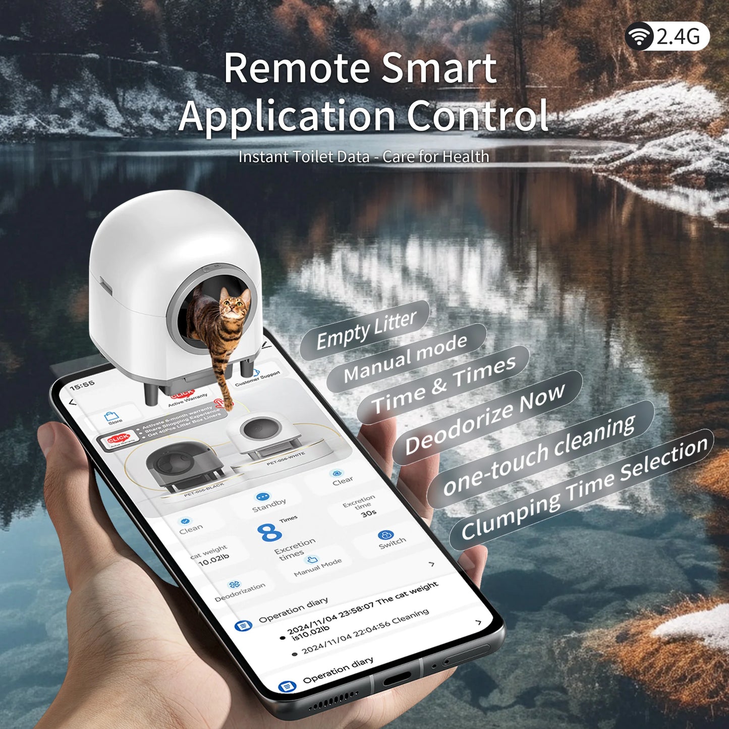 Automatic Cat Litter Box Self Cleaning Sandbox APP