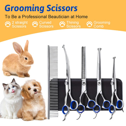 7Pcs/set Scissors Set for Pet Dog Grooming