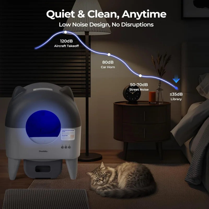 Automatic Self-Cleaning Litter Box Multiple APP Controlled