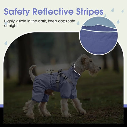 Dog Raincoat with Harness Small Adjustable Design