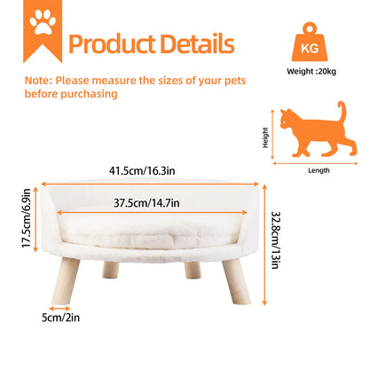 Pet Sofa Bed Raised Bed Removable Cushion