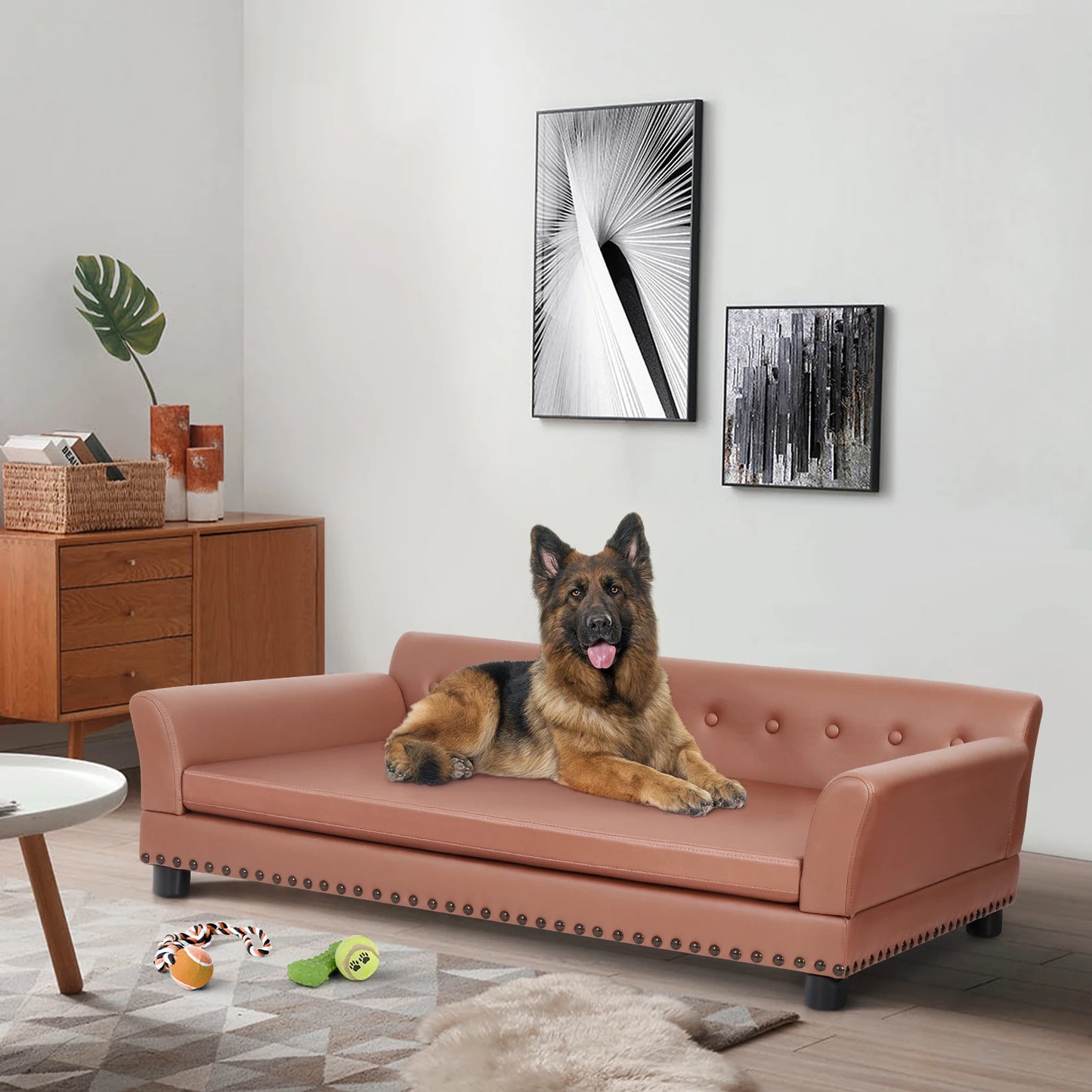 Pet Sofa Bed Waterproof With Removable Cushion