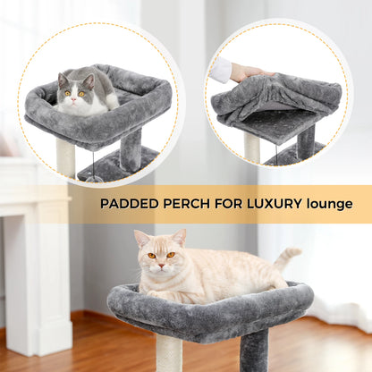 Small Cat Tree, Scratching Pad, Two Large Condos