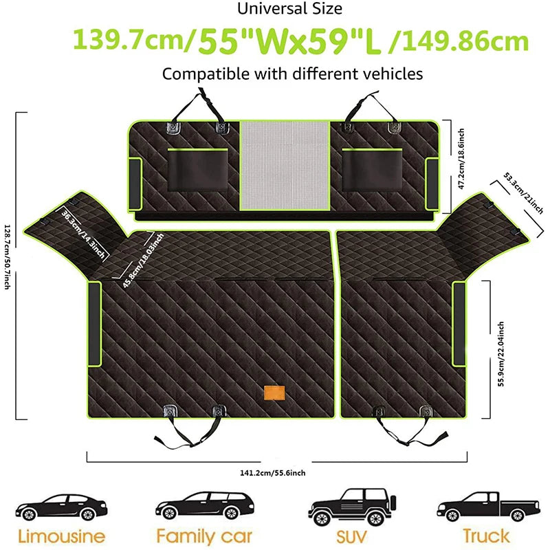 6-in-1 Pet Rear Seat Car Cushion Waterproof