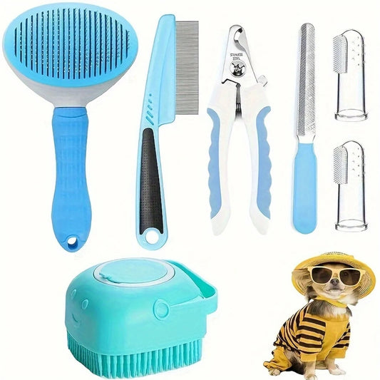 Hair Removal, Flea Comb, Shampoo Brush, Nail Clippers, Toothbrush Set
