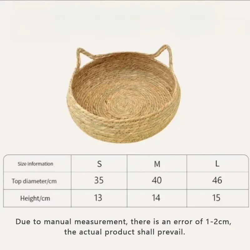 Rattan Cat Nest Universal Warm Pad Removable Washable