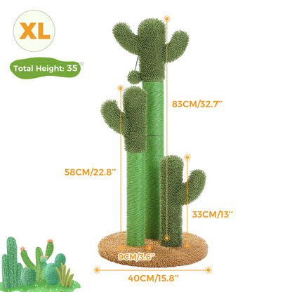 Cactus Cat Scratching Post Interactive Dangling Ball